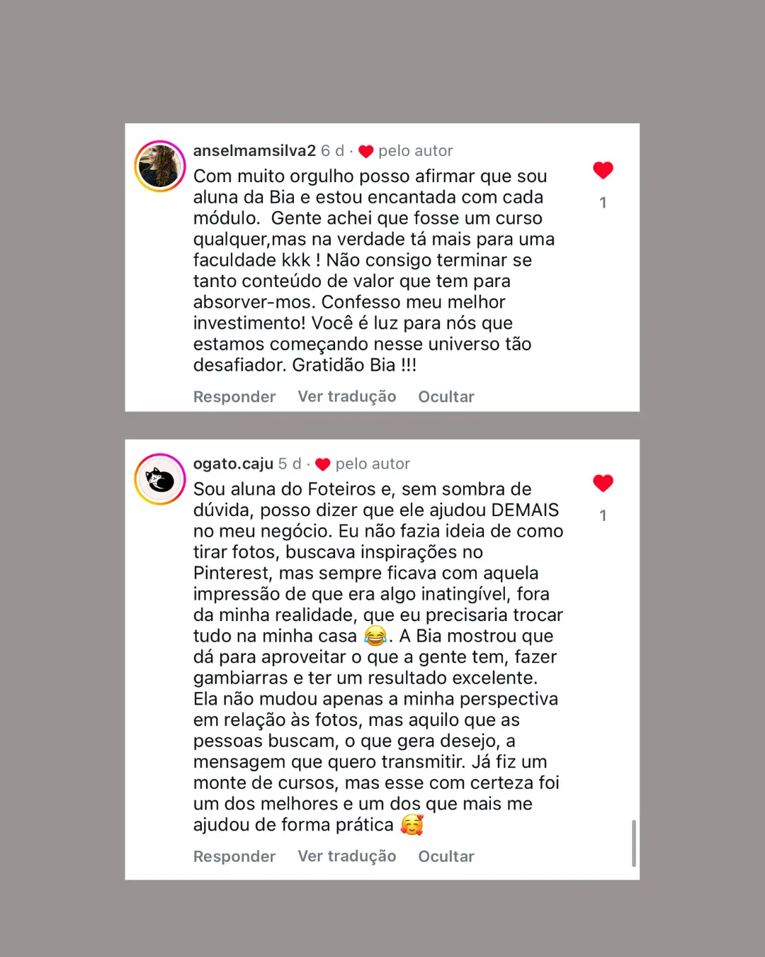 feedback curso foteiros